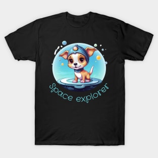 Dogs in space, dog lovers, dog astronaut, space explorer T-Shirt